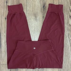 Lululemon Align Cropped Jogger In Red Merlot 23" Size 4